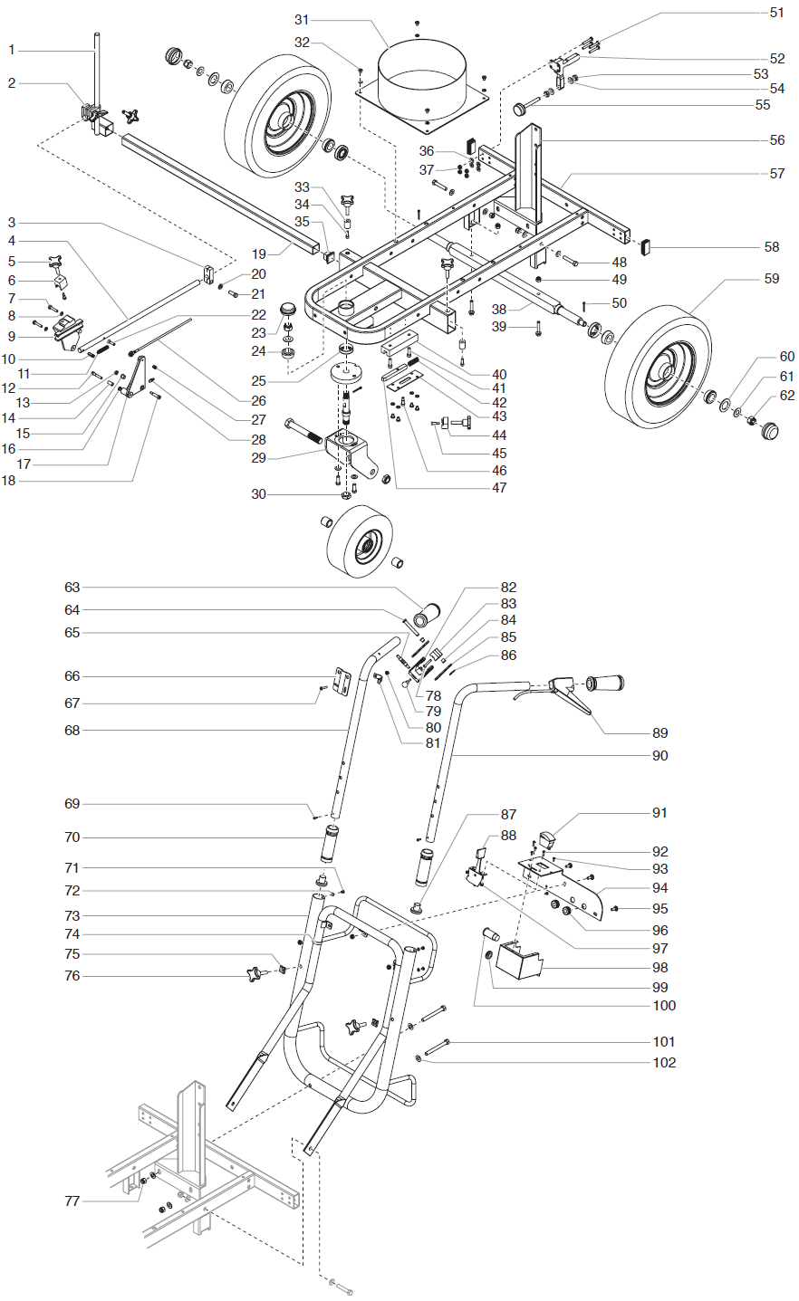 PowrLiner 4900 Cart Assembly(P/N 779-001) Parts